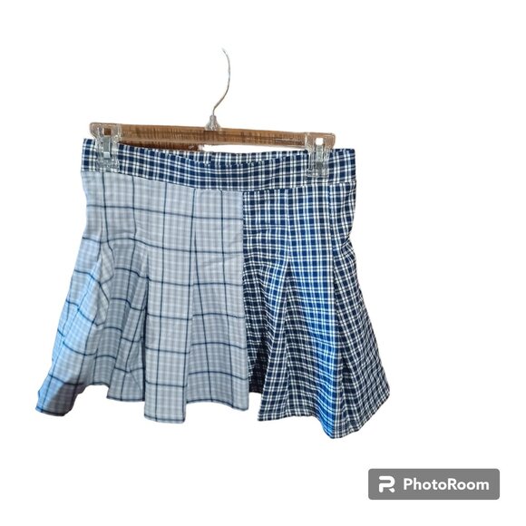 Originality Spliced Plaid Skirt EUC - Picture 2 of 3